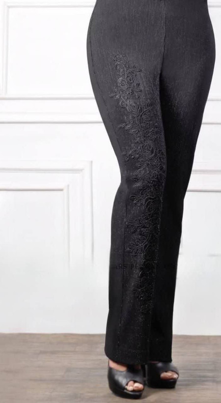 شلوار راسته لمه دار گیپورسایز بزرگ