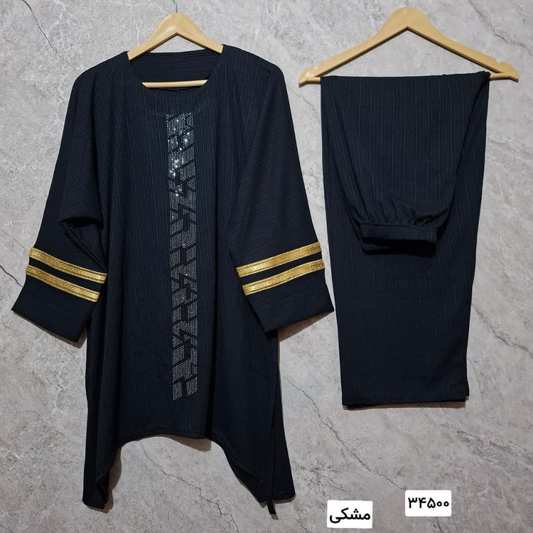 ست تونیک و شلوار زنانه کریشه سایز بزرگ