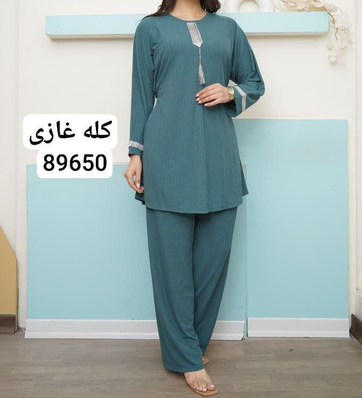 ست تونیک و شلولر کراواتی کریشه سایز بزرگ