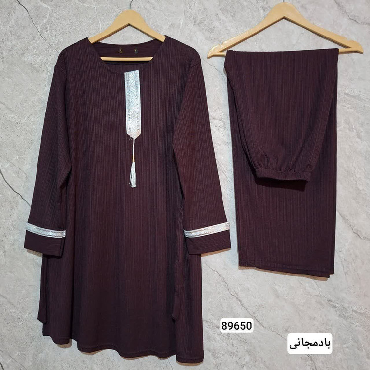 ست تونیک و شلولر کراواتی کریشه سایز بزرگ