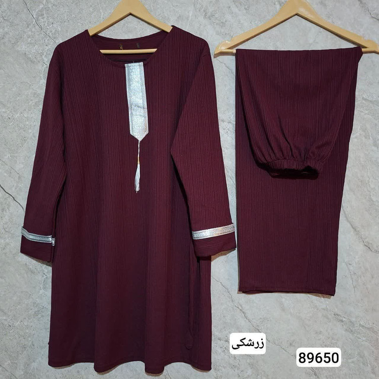 ست تونیک و شلولر کراواتی کریشه سایز بزرگ