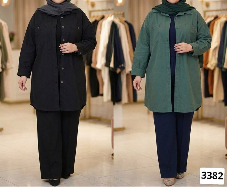 مانتو کتان نخ روسی سایز بزرگ