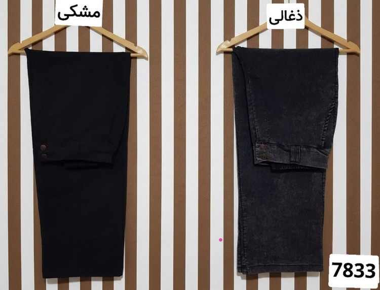 شلوار نیم بگ کمرکشی کتان سایز بزرگ