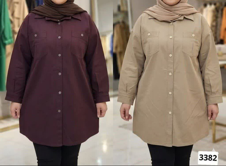 مانتو کتان نخ روسی سایز بزرگ