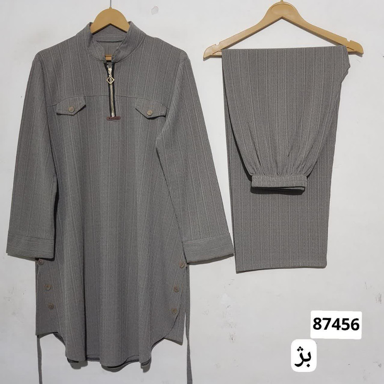 ست تونیک و شلوار کریشه سایز بزرگ