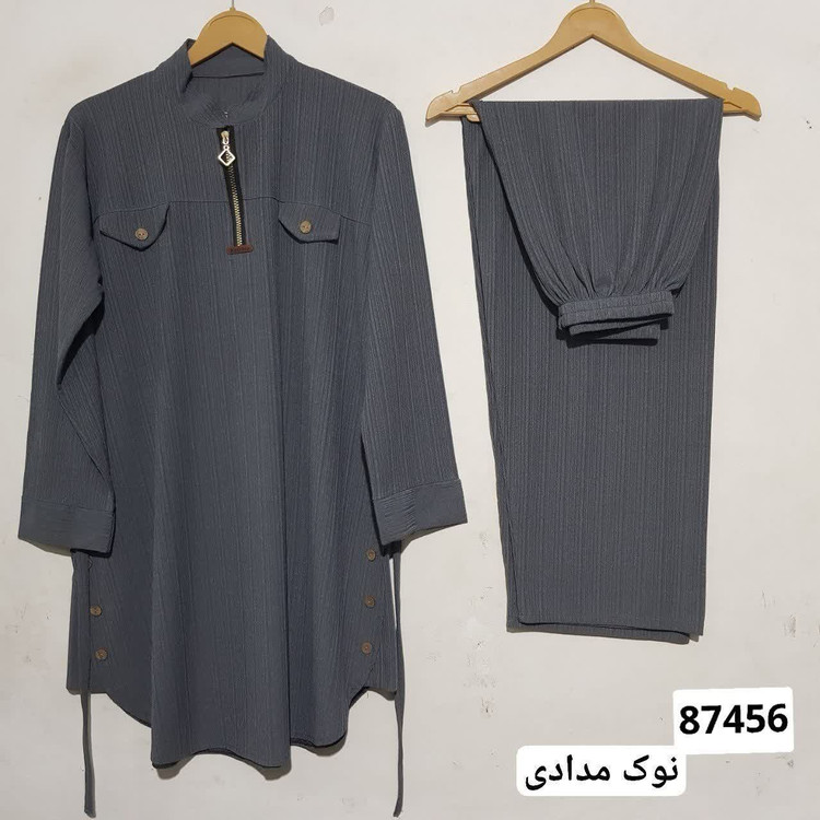 ست تونیک و شلوار کریشه سایز بزرگ
