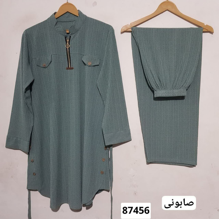 ست تونیک و شلوار کریشه سایز بزرگ